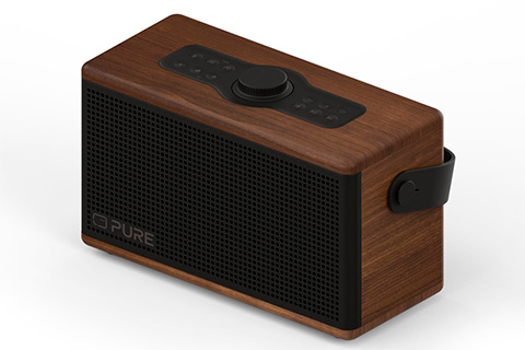 Pure Classic Aura Portable Speaker with Bluetooth - Walnut
