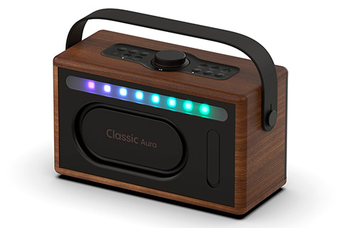 Pure Classic Aura Portable Speaker with Bluetooth - Walnut - Back