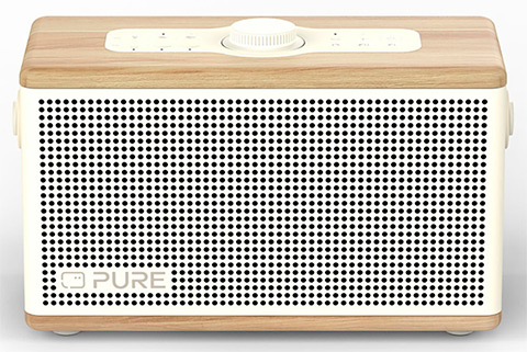 Pure Classic Aura Portable Speaker with Bluetooth - White Oak