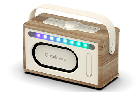Pure Classic Aura Portable Speaker with Bluetooth - White Oak - Back