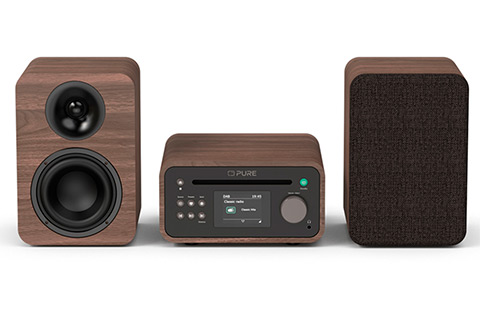 Pure Classic Stereo Mini System (FM/DAB+, Internet Radio , CD, BT) - Walnut
