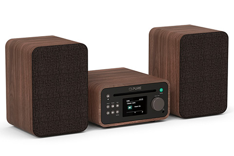 Pure Classic Stereo Mini System (FM/DAB+, Internet Radio , CD, BT) - Walnut