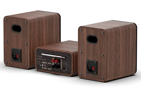 Pure Classic Stereo Mini System (FM/DAB+, Internet Radio , CD, BT) - Walnut - Back
