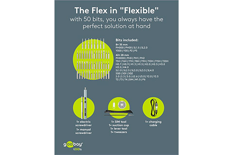 58-in-1 Electric Screwdriver with 50-Piece Precision Bit Set