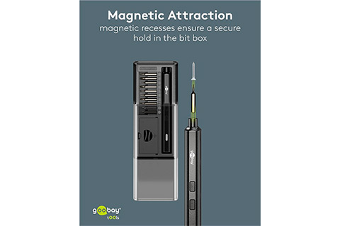Electric Screwdriver with 20-Piece Precision Bit Set