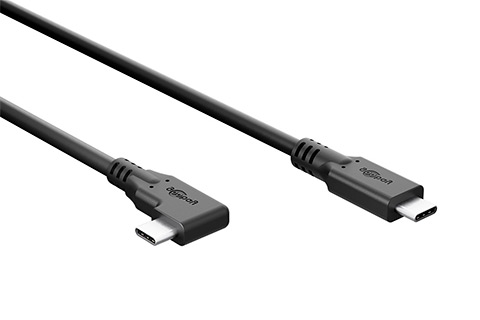 USB-C - Angled USB-C cable l Black (60W, HighSpeed)