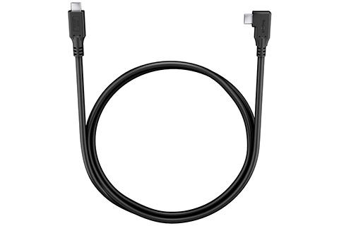 USB-C - Angled USB-C cable l Black (60W, HighSpeed)