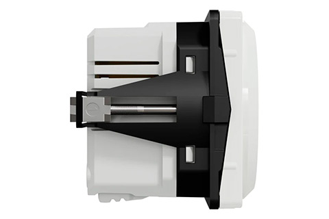 LK One Dual USB Charger Type C+C (21W / 2.3A) - White - Side