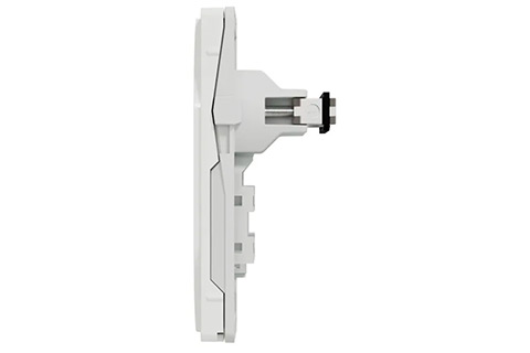 One Actassi/Keystone Double Outlet RJ45, 1.5 Module - White