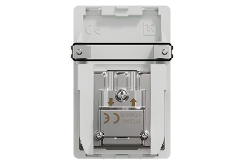 LK Antenna outlet loop-through box, TV/R, 1.5 module - White