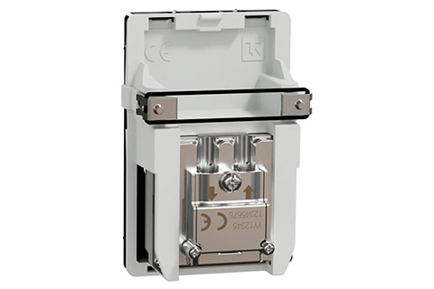 LK Antenna outlet loop-through box, TV/R, 1.5 module - Black