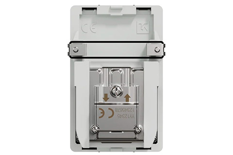 LK Antenna outlet loop-through box, TV/R, 1.5 module - Black