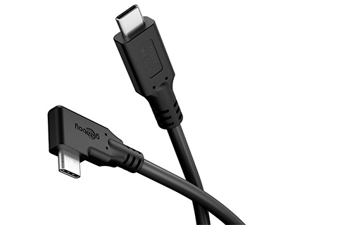 USB-C - Angled USB-C Cable l Black (240W, Highspeed)