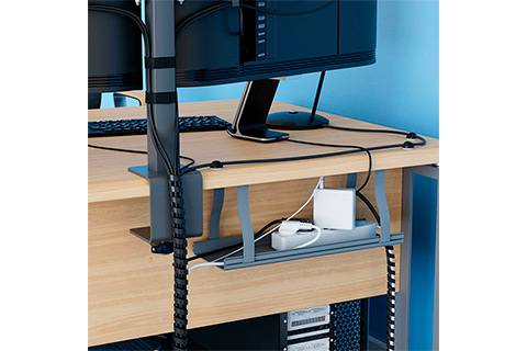 D-Line Cable Organizer Set Desk l Grey