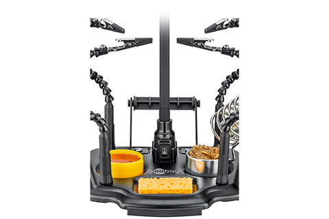 Soldering Iron Stand with Magnifying Glass