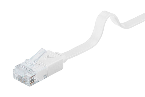 CAT6 U/UTP Flat network cable, RJ45 - White