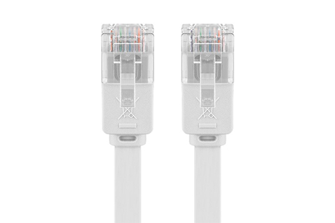 CAT6 U/UTP Flat network cable, RJ45 - White