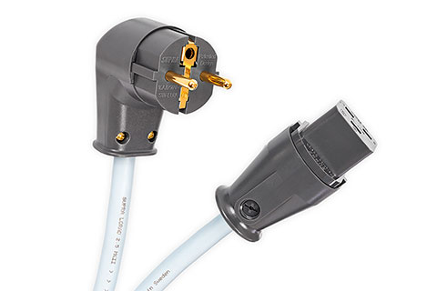 LoRad 16 A apparatkabel med vinklad Schuko-kontakt (3x 2,5 mm²)