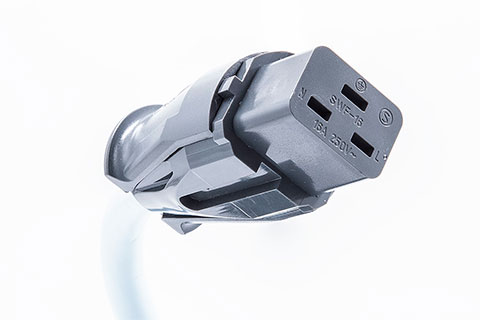 SUPRA LoRad 16 A apparatkabel med vinklad Schuko-kontakt (3x 2,5 mm²)