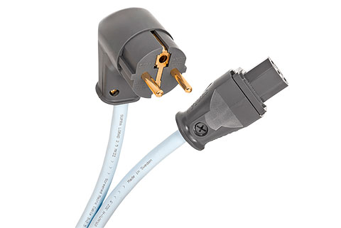 LoRad-strömkabel med vinklad Schuko-kontakt