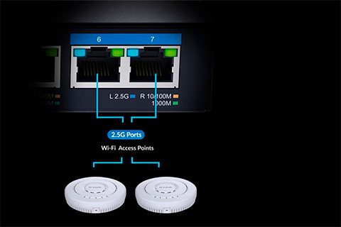 D-Link 7 Port Multi-Gigabit Switch (DMS-107/E) - Lifestyle