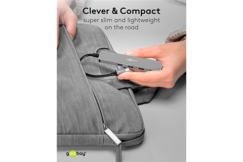 4-port USB hub slim with cable (USB-C, 5 Gbit/s - Lifestyle