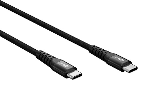 USB-C Cable textile | Black (60W, Highspeed)