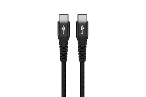 USB-C Cable textile | Black (60W, Highspeed)