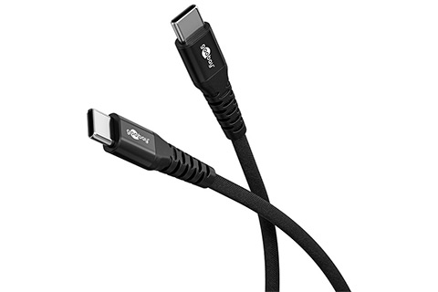 USB-C Cable textile | Black (60W, Highspeed)