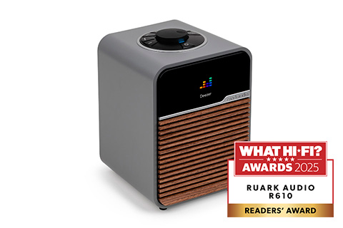 R1S, Mid Grey with Walnut grille - What Hi-Fi