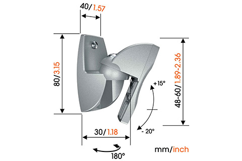 Vogels VLB 500 speaker mount - Silver