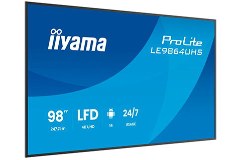 iiyama 4K UHD signage monitor, 98