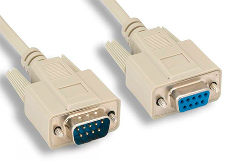 D-sub 9 pin RS-232 serial kabel (han til hun)
