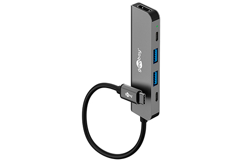 5-Port USB Hub with HDMI (2x USB-C, 2x USB-A, 1x HDMI 5Gbit/s)