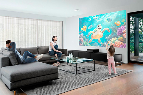 Elipson EH-LS650 Lifestudio Grand Projector (3LCD, Laser) - Black - Lifestyle