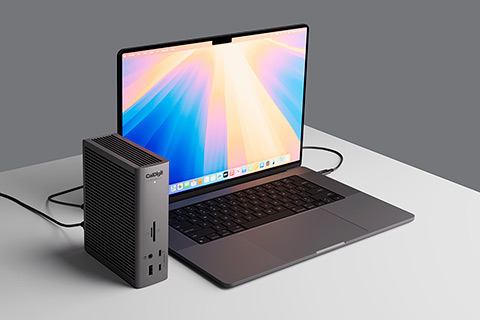 CalDigit TS5 Plus Thunderbolt Station 5 Plus + Thunderbolt 5 cable - Lifestyle