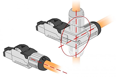 Cat 6a RJ45 Field Termination Plug Metal Angled