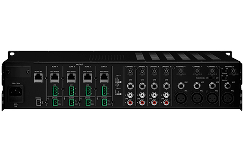 Monacor PA-M412 Mixing Amplifier (4x 170W) - Back