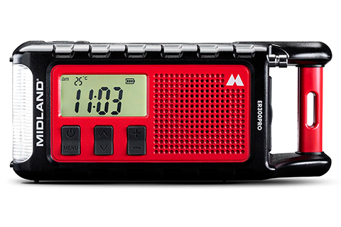 Midland ER300 Pro FM/AM Emergency Radio with Flashlight (10.000 mAh)