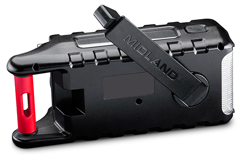 Midland ER300 Pro FM/AM Emergency Radio with Flashlight (10.000 mAh) - Back