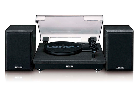 Lenco pladespiller med højttalere (20 Watt) - Black