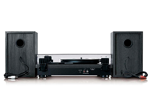 Lenco pladespiller med højttalere (20 Watt) - Black - Back