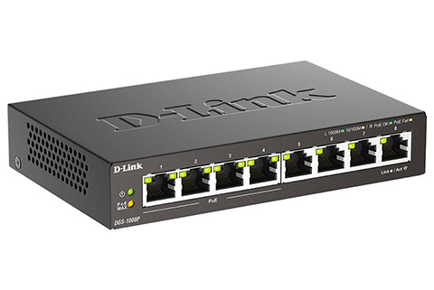 D-Link DGS-1008P Network Gigabit Switch, 8 Port, POE+
