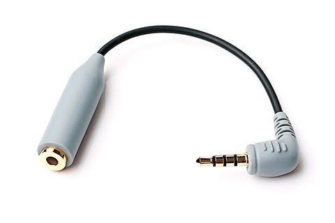 Microphone adapter 3.5 mm. TRS female to 3.5 mm TRRS male