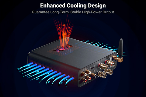 Fosi Audio BTA20A Max Bluetooth stereo amplifier | 48V (2x 300W, 4 Ohm) - Lifestyle