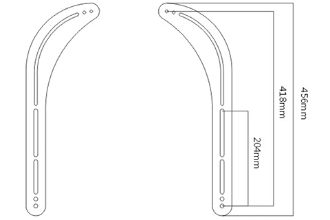 Sinox Universal Soundbar Bracket - Diagram