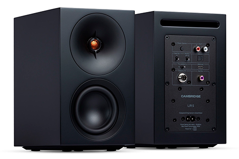 L/R S Active Bookshelf Speakers - Black - Back