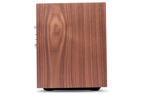 L/R S Active Bookshelf Speakers - Walnut - Side