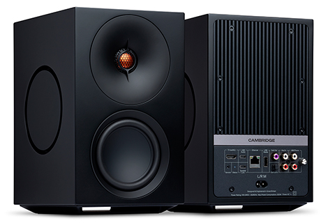 Cambridge Audio L/R M Active Bookshelf Speakers - Black - Back