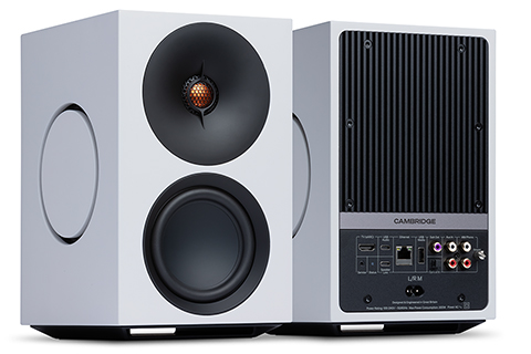 Cambridge Audio L/R M Active Bookshelf Speakers - White - Back
